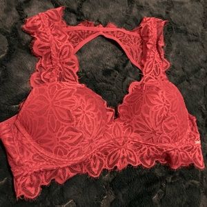 Victoria’s Secret Pink Lace Bra Keyhole Back Sz L